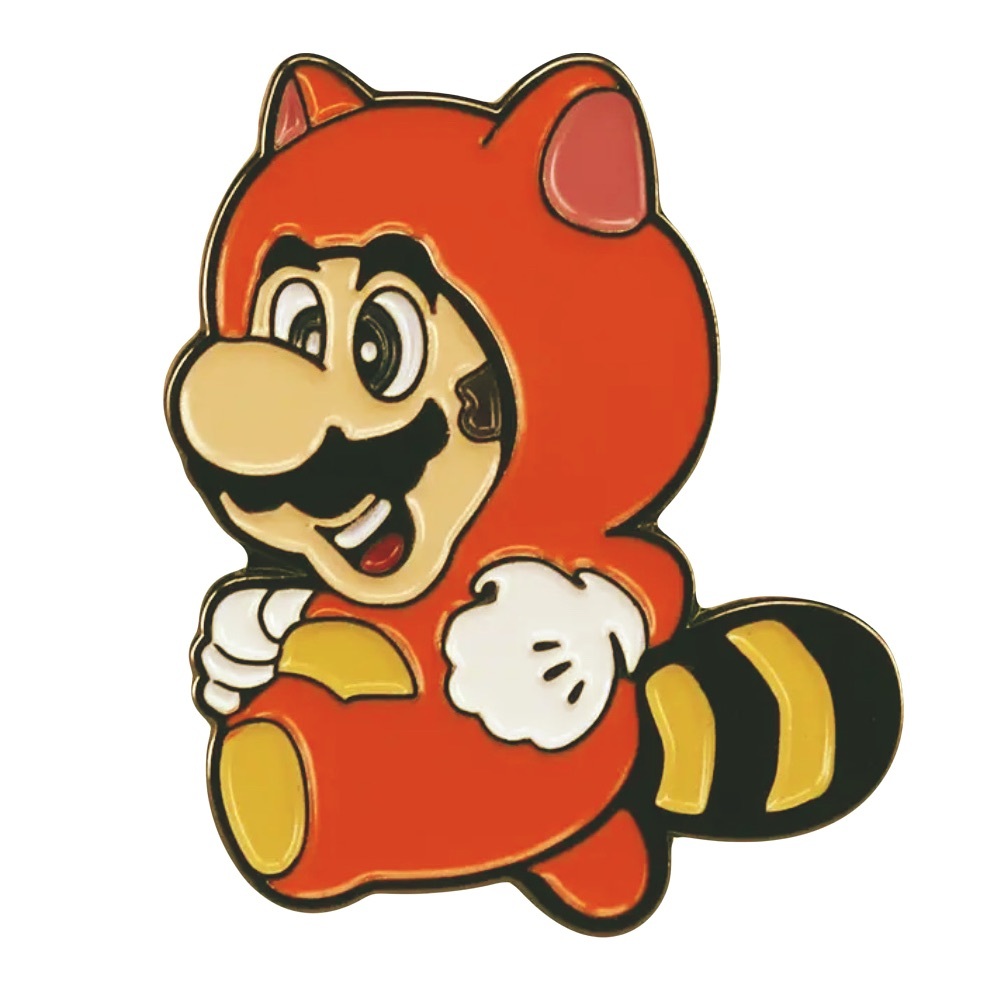 1 LEFT‼️ Mario Raccoon Enamel Pin Cute Cartoon Badge Nintendo Video Gamers Gift